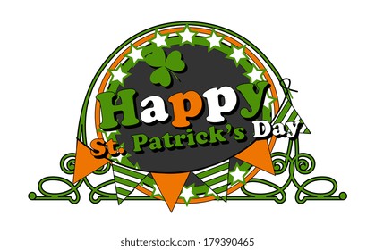 Happy Patrick's Day Vector Frame Design