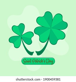 Happy patrick's day vector illustration - clover leaf