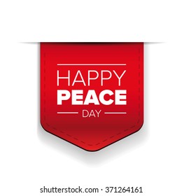 Happy Peace day red ribbon