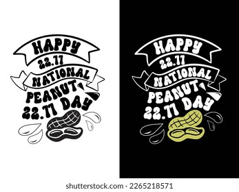 Happy peanut day t-shirt design vector 