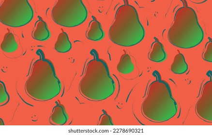 A happy pear fruit pattern