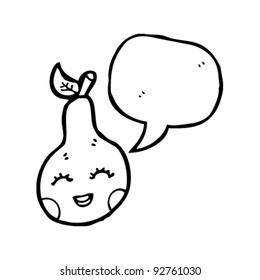 happy pear with speech bubble