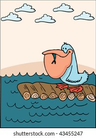 Happy pelican