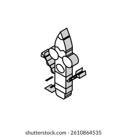 happy pen character isometric icon vector. happy pen character sign. isolated symbol illustration