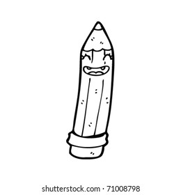 happy pencil cartoon