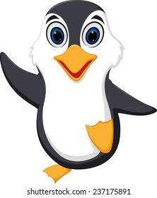 Happy penguin cartoon 