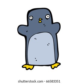 caricatura del pingüino feliz
