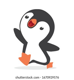 Happy Penguin Cartoon Vector  Illustration 