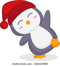 Happy Penguin Character Design Illustration