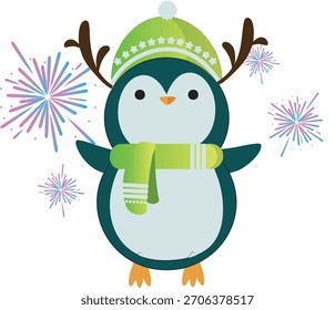 Happy Penguin Clip Art Vetor