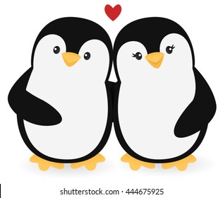 Happy Penguin Couple