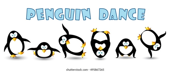 happy penguin dance at party