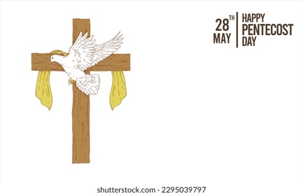 Happy Pentecost day Background, perfect for office, company, school, social media, advertising, printing and more