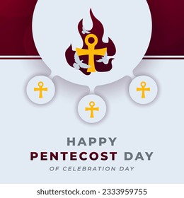 Happy Pentecost Day Celebration Vector Design Illustration for Background, Poster, Banner, Advertising, Greeting Card