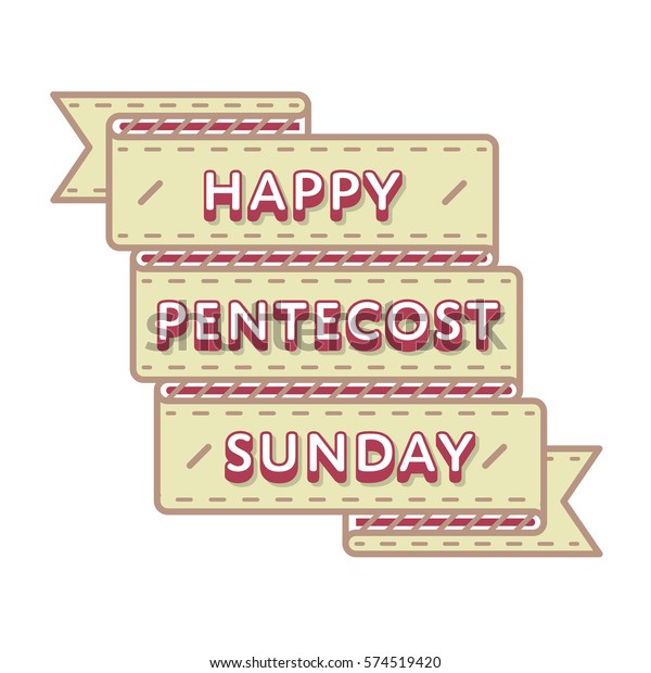 Happy Pentecost Sunday Emblem Isolated Vector Stock Vector Royalty Free 574519420