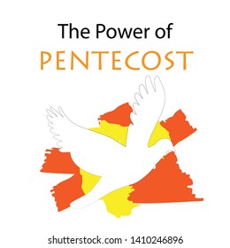 Happy Pentecost Sunday, typography for print or use as poster, card, flyer or T shirt