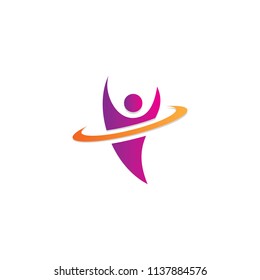 happy people active vector logo