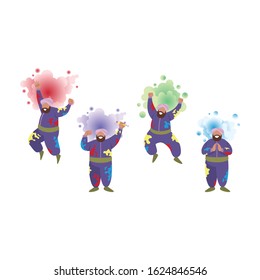Happy People Celebrating Holi Festival