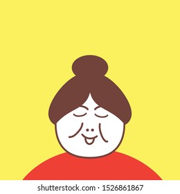 Happy people close up vector icon illustration
