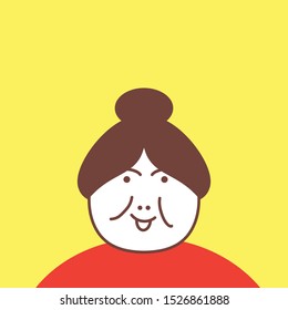 Happy people close up vector icon illustration