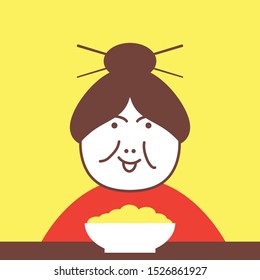 Happy people close up vector icon illustration