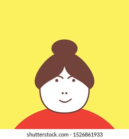 Happy people close up vector icon illustration