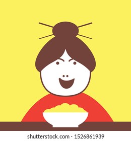 Happy people close up vector icon illustration