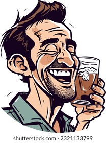 happy people drinking and having fun