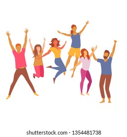 Happy People Group Cheerful People People Stock Vector (Royalty Free ...