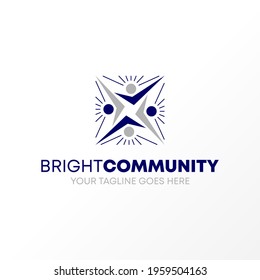 Happy People or guild in circle image graphic icon logo design abstract concept vector stock. Can be used as a symbol related to the community or group