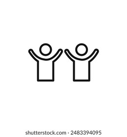 happy people icon logo sign vector outline