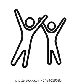 happy people icon mark in filled style