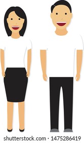 Happy people illustration vector set