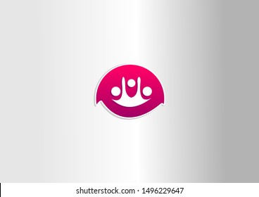 Happy people logo and symbol vector illustration.