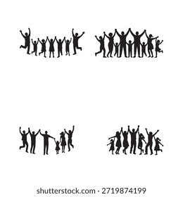 Happy People Unity Celebration Vector for International Day of Happiness.