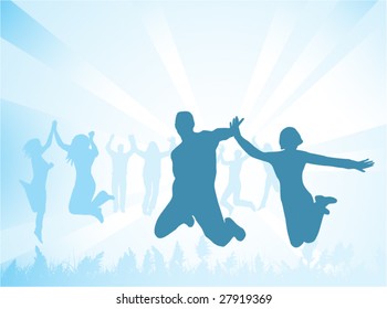 Happy people vector