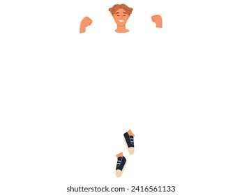 Happy people vector illustration. Celebration is language happy people, expressing joy and success Enjoyment is key element in lifestyle positive and happy individuals Cute and cheerful, happy people