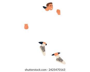 Glückliche Menschen Vektor-Illustration. Feiern wird Lebensweise für diejenigen, die glückliche Menschen begrüßen Konzept Genuss ist der Grundstein positiven und sorgenfreien glücklichen Lebensstil Nette und aktive, glückliche Menschen