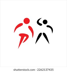 fröhliche Menschen, Vektorlogo-Design