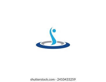 Happy People vector monogram logo design template