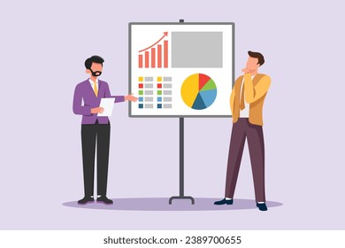 Happy People at work areas in corporate agency. Teamwork concept. Colored flat vector illustration isolated.
