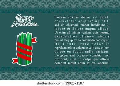 Happy Persian New Year (Nowruz) vector illustration. Suitable for greeting card, poster and banner. 
