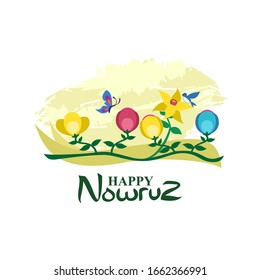 Happy Persian New Year (Nowruz) vector illustration. Suitable for greeting card, poster and banner. 