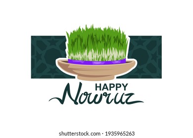 Happy Persian New Year (Nowruz) vector illustration. Suitable for greeting card, poster and banner.  