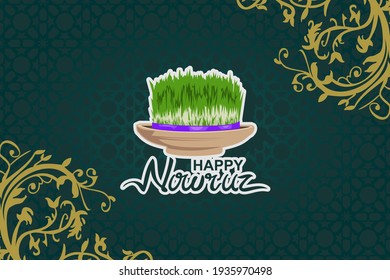 Happy Persian New Year (Nowruz) vector illustration. Suitable for greeting card, poster and banner.  