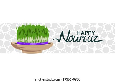 Happy Persian New Year (Nowruz) vector illustration. Suitable for greeting card, poster and banner.  