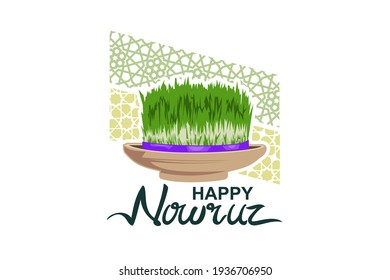 Happy Persian New Year (Nowruz) Vector Illustration. Suitable For Greeting Card, Poster And Banner.  