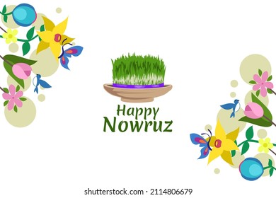 Happy Persian New Year (Nowruz) vector illustration. Suitable for greeting card, poster and banner. 