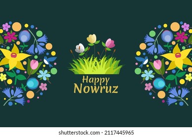 Happy Persian New Year (Nowruz) vector illustration. Suitable for greeting card, poster and banner. 