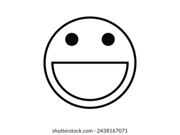 Happy person emoticon black icon.